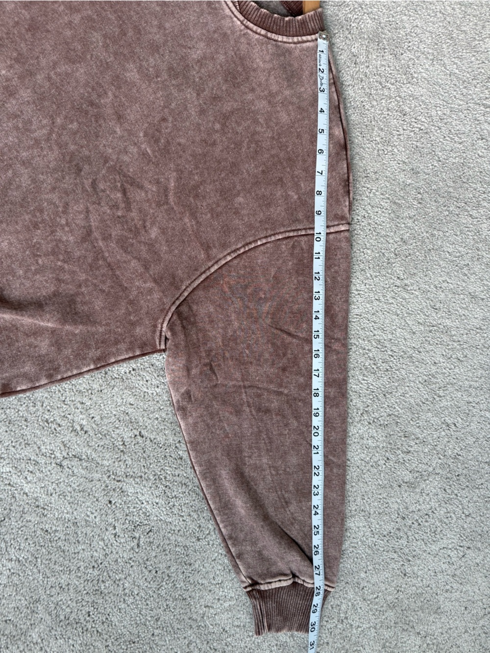 Zenana Acid Washed Crewneck Brown Sweater | S/M & L/XL - Picture 11 of 12